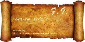 Fortuna Irén névjegykártya